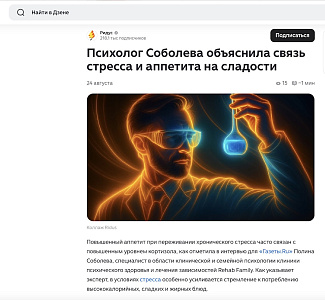 Психолог Соболева объяснила связь стресса и аппетита на сладости